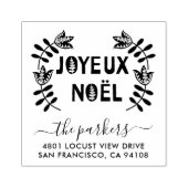 Naam kerstfamilie Handtekening Terugkeeradres Rubberstempel (Afrduk)