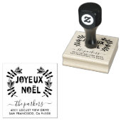 Naam kerstfamilie Handtekening Terugkeeradres Rubberstempel (Gestempeld)