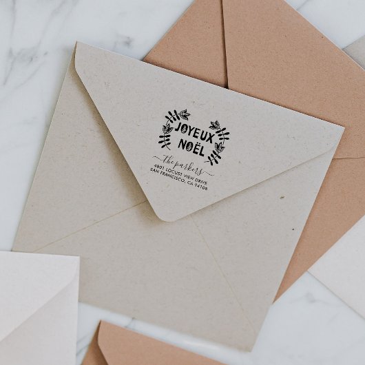 Naam kerstfamilie Handtekening Terugkeeradres Rubberstempel