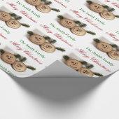 Naam kersthout aanpassen Land Cadeaupapier (Hoek)