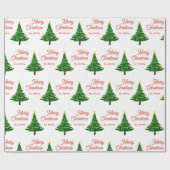 Naam kerstmis aanpassen cadeaupapier (Vlak)