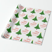 Naam kerstmis aanpassen cadeaupapier (Uitgerold)