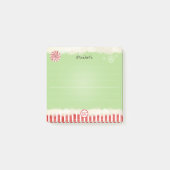 Naam: Kerstmis Elf Green Holiday Peppermint Fun Post-it® Notes (Voorkant)