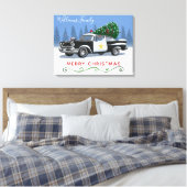  naam kerstmonogram politiewagen canvas afdruk (Insitu (Slaapkamer))