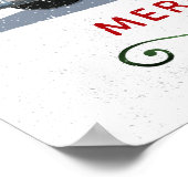 naam kerstmonogram politiewagen poster (Hoek)