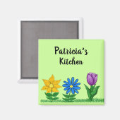 Naam Keuken Bloementuin Magneeten Magneet (Voorkant / Achterkant)