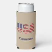 Naam, Khaki USA Can of Slim Seltzer Koelbox Blikjeskoeler (Seltzer Voorkant)