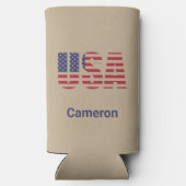 Naam, Khaki USA Can of Slim Seltzer Koelbox Blikjeskoeler (Achterkant)