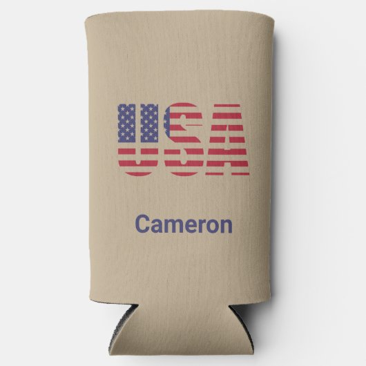 Naam, Khaki USA Can of Slim Seltzer Koelbox Seltzer Blikjeskoeler (Voorkant)