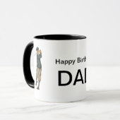  naam  kijk Golfer Golf Mok (Voorkant links)