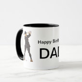  naam  kijk Golfer Golf Mok (Voorkant links)