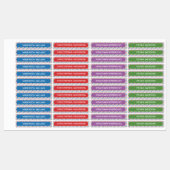 Naam kind|Nummerpatroon Achtergrond School Label (Vel)