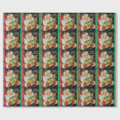 Naam kind Sinterklaas Kerstcadeau Cadeaupapier (Vlak)