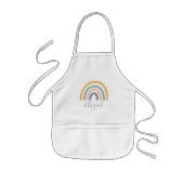 Naam kinderen Boho Pastel Aardtinten Kinder Schort (Voorkant)