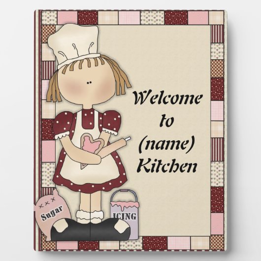 Naam Kitchen Plaque toevoegen Fotoplaat (Voorkant)