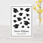 Naam & Klasse van 2025 Afstuderen Kaart (Gele Bloem)