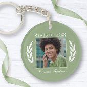 Naam Klasse van Photo Jade Green 2 Sided Afstudere Sleutelhanger