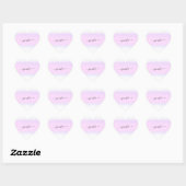 Naam Klein bedrijf - Roze Ombre Pastels Hart Sticker (Vel)