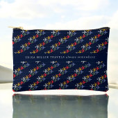 Naam Kleur Vliegtuigen Patroon Reizen Etui