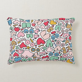 Naam kleurrijk borstpatroon steen onderzetter accent kussen