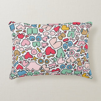 Naam kleurrijk borstpatroon steen onderzetter accent kussen