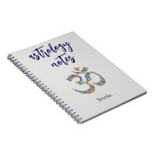 Naam, kleurrijke botanische OM Symbol Notitieboek (Rechterzijde)