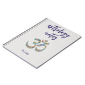 Naam, kleurrijke botanische OM Symbol Notitieboek (Linkerzijde)