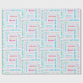  Naam Kleurrijke Gift Wrapping Papier (Vlak)