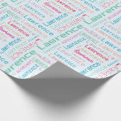 Naam Kleurrijke Gift Wrapping Papier (Hoek)