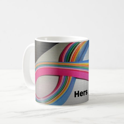 Naam, Kleurrijke Quilling Papier 11oz Koffie Mok (Voorkant links)