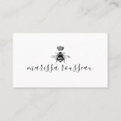 Naam koningin bijen Logo, handgeschreven script Contactkaartje (Voorkant)