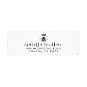 Naam koningin bijen Logo, handgeschreven script Etiket (Voorkant)