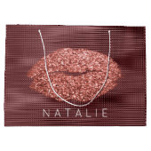 Naam Koper Grill Metallic Kiss Lip Glitter Brons Large Cadeautasje (Achterkant)