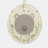  naam Kute Beer Kerstmis Keramisch Ornament (Links)