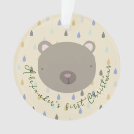 naam Kute Beer Kerstmis Ornament