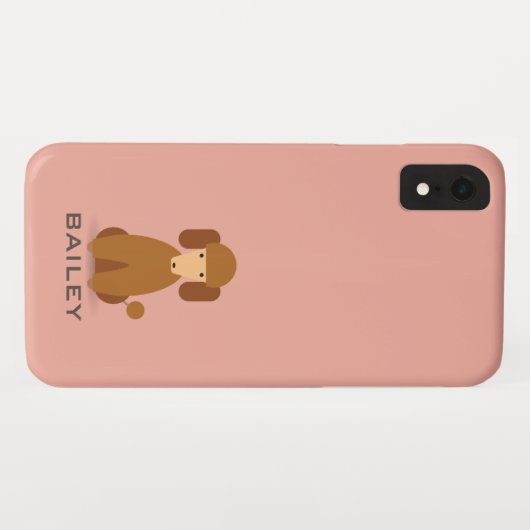  naam | Kute poelhond Case-Mate iPhone Case (Achterkant (horizontaal))