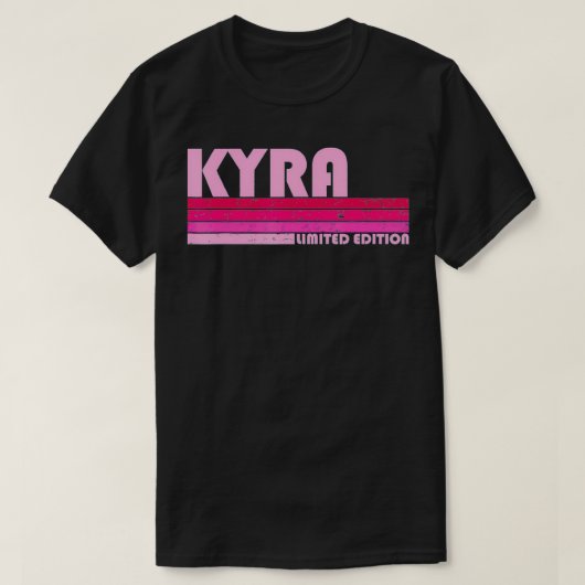 Naam KYRA Persoonlijke Retro  80-90 jaar geboorte T-shirt (Design voorkant)