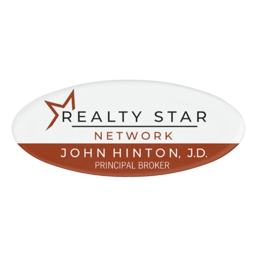 Naam Label met naam en rol van agent Naambadge (Voorkant)