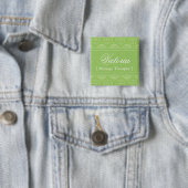 Naam label van Classy Salon en Spa Vierkante Button 5,1 Cm (In situ)