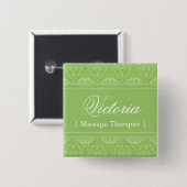 Naam label van Classy Salon en Spa Vierkante Button 5,1 Cm (Voorkant /achterkant)