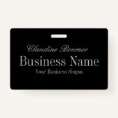  naam labelkaart — Crafter getoond met clip Badge (Voorkant)