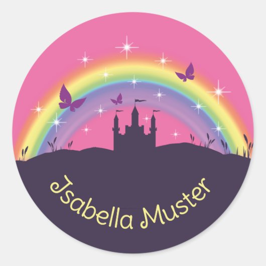 Naam labels - sprookjeskasteel (Voorkant)