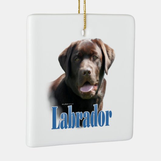 Naam labrador Retriever (chocolade) Keramisch Ornament (Rechts)