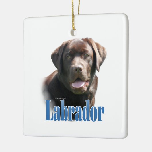 Naam labrador Retriever (chocolade) Keramisch Ornament (Links)