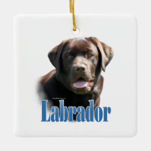 Naam labrador Retriever (chocolade) Keramisch Ornament