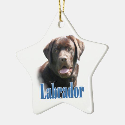 Naam labrador Retriever (chocolade) Keramisch Ornament (Links)