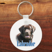 Naam labrador Retriever (chocolade) Sleutelhanger (Voorkant)