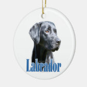 Naam labrador (zwart) keramisch ornament (Links)