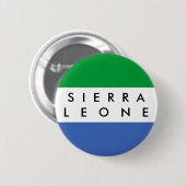 Naam land van Sierra Leone Ronde Button 5,7 Cm (Voorkant /achterkant)