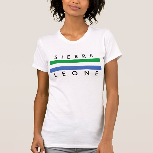 Naam land van Sierra Leone T-shirt (Voorkant)